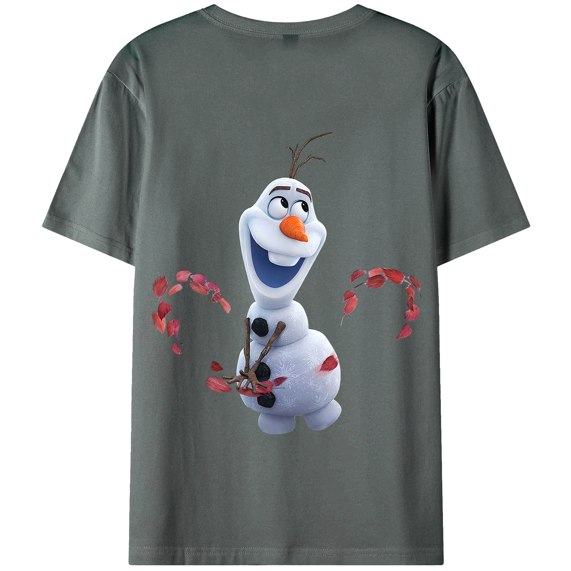 （画像用） アナと雪の女王 アンナ エルサ Frozen Anna Elsa 綿100％半袖Tシャツ（背面プリント）